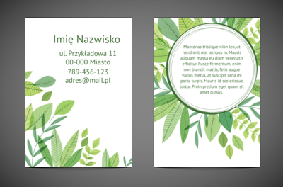 Zieleń, która buduje zaufanie, Motywy, Roślinne - Ulotki Netprint