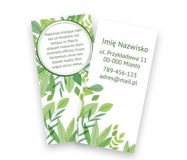 Świeżość liści w lekkiej kompozycji, Motywy, Roślinne - Ulotki Netprint szablony online