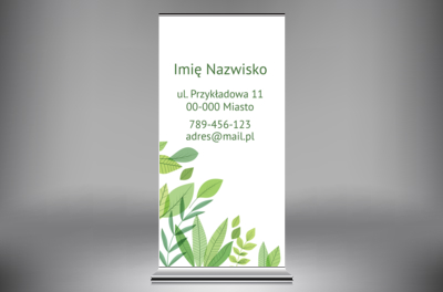 Subtelna promocja inspirowana naturą, Motywy, Roślinne - Roll-up Netprint