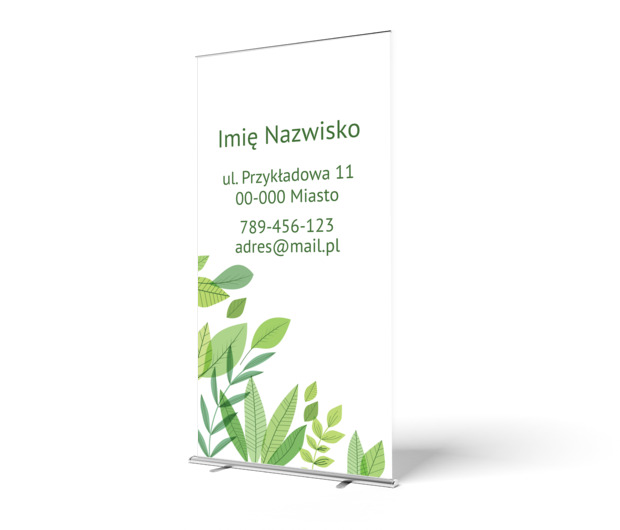 Subtelna promocja inspirowana naturą, Motywy, Roślinne - Roll-up Netprint szablony online