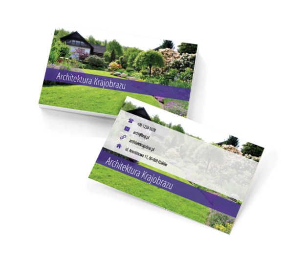 Malowniczy krajobraz, Środowisko i Przyroda, Architektura krajobrazu - Wizytówki Netprint szablony online