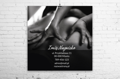 Wizualna cisza i spokój w dużym formacie, Medycyna, Masażysta - Plakaty Wielkoformatowe Netprint