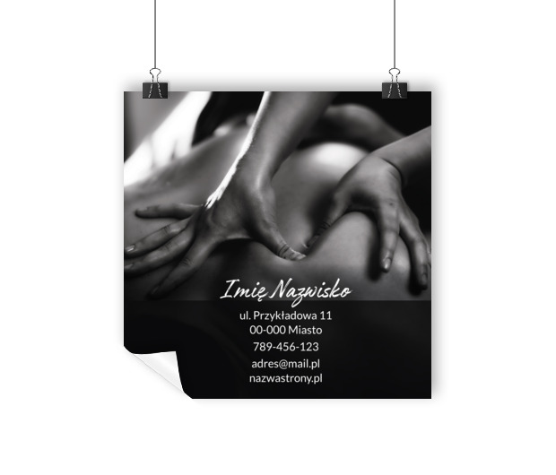 Wizualna cisza i spokój w dużym formacie, Medycyna, Masażysta - Plakaty Wielkoformatowe Netprint szablony online