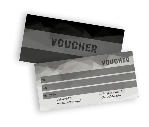 Estetyczne zaproszenie w tonacji biznesowej, Motywy, Abstrakcja - Vouchery Netprint szablony online