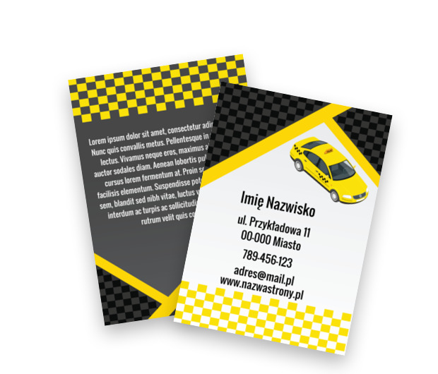 Rozpoznawalna forma reklamy dla kierowców, Transport, Taxi - Ulotki Netprint szablony online