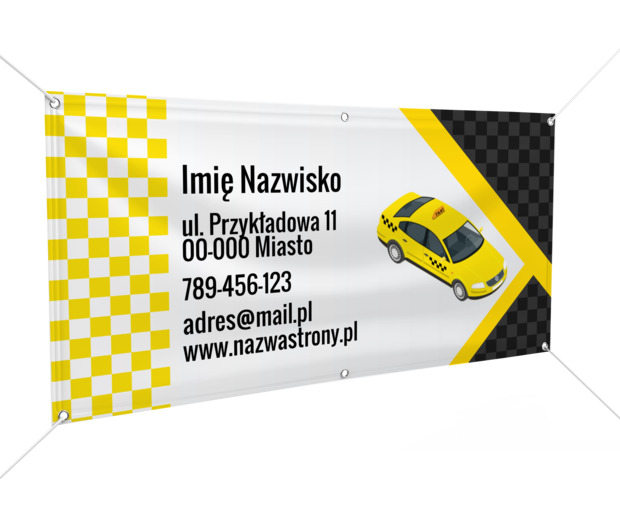 Miejska komunikacja w wersji widocznej z daleka, Transport, Taxi - Banery Netprint szablony online