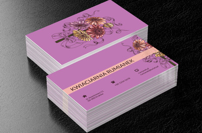 Kolorowy bukiet, Środowisko i Przyroda, Kwiaciarnia - Wizytówki Netprint