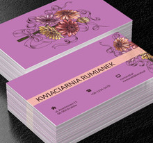 Kolorowy bukiet, Środowisko i Przyroda, Kwiaciarnia - Wizytówki Netprint