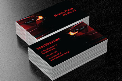Sportowy reflektor w nocnej odsłonie, Motoryzacja, Dealer - Wizytówki Netprint