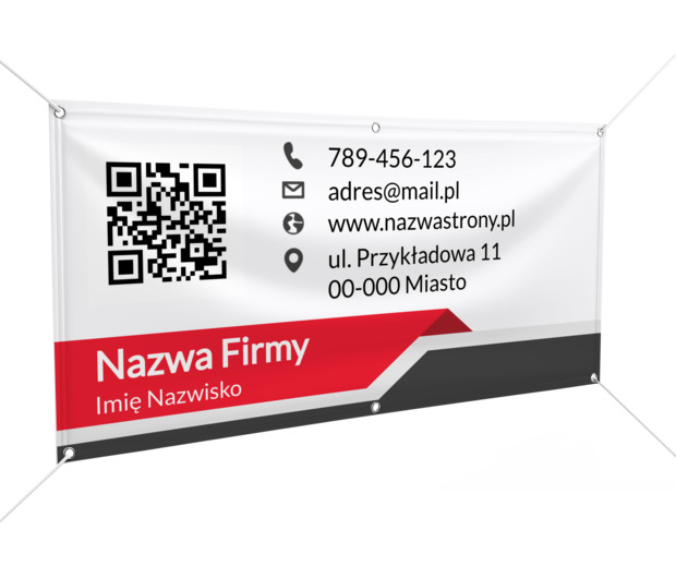 Mocny przekaz w nowoczesnej oprawie, Motywy, Kod QR - Banery Netprint szablony online