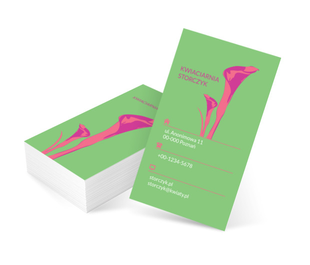 Niesztampowa kalia, Środowisko i Przyroda, Kwiaciarnia - Wizytówki Netprint szablony online