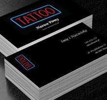 Neonowy styl dla studia tatuażu, Zdrowie i uroda, Studio tatuażu - Wizytówki Netprint