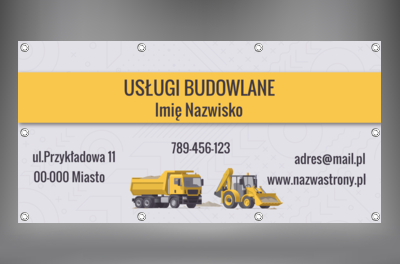 Maszyny, które pracują na Twój sukces, Budownictwo, Wynajem sprzętu - Banery Netprint