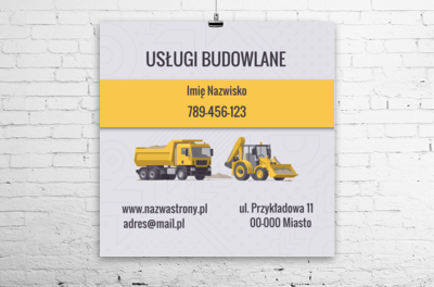 Ciężki sprzęt na pierwszym planie, Budownictwo, Wynajem sprzętu - Plakaty Wielkoformatowe Netprint