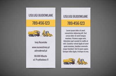 Sprzęt, który buduje zaufanie, Budownictwo, Wynajem sprzętu - Ulotki Netprint