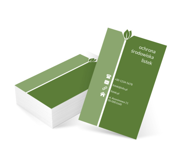 Krzyżujące się liście, Środowisko i Przyroda, Ochrona Środowiska - Wizytówki Netprint szablony online