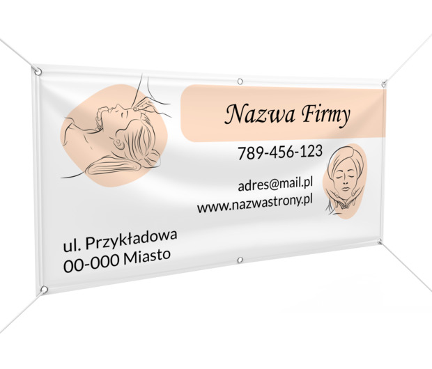 Relaks zapisany delikatną linią, Medycyna, Masażysta - Banery Netprint szablony online