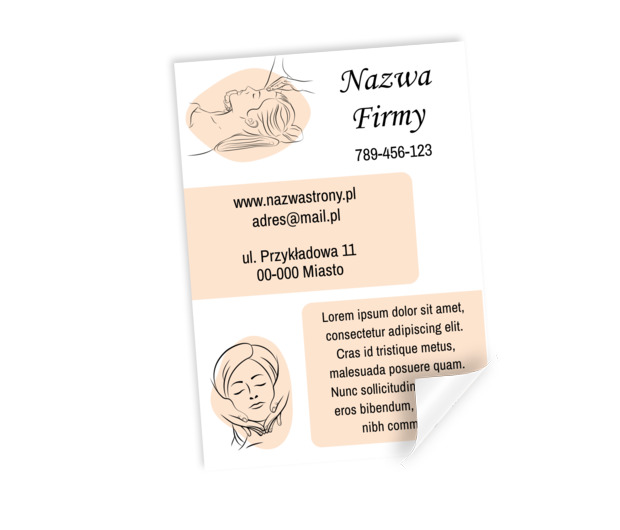Piękno ukryte w prostych liniach, Medycyna, Masażysta - Plakaty Netprint szablony online