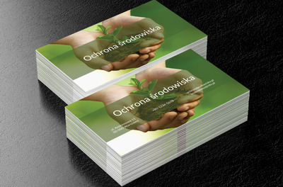 Dłoń trzymająca drzewo, Środowisko i Przyroda, Ochrona Środowiska - Wizytówki Netprint