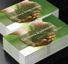 Dłoń trzymająca drzewo, Środowisko i Przyroda, Ochrona Środowiska - Wizytówki Netprint