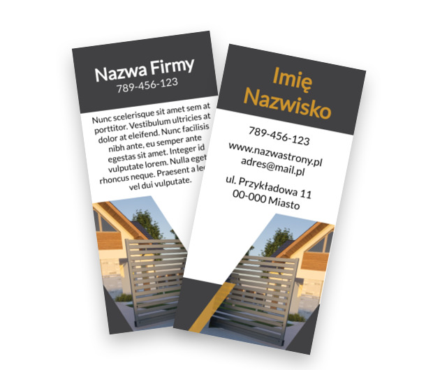 Prosta linia nowoczesnego ogrodzenia, Budownictwo, Wynajem sprzętu - Ulotki Netprint szablony online