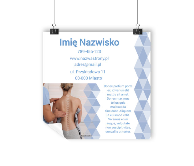 Powrót do sprawności w centrum uwagi, Medycyna, Rehabilitacja - Plakaty Wielkoformatowe Netprint szablony online