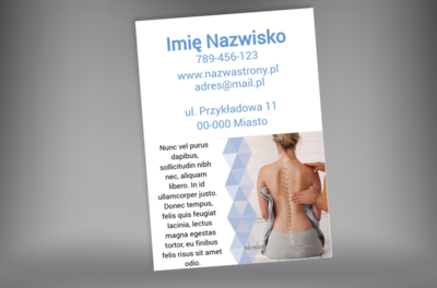 Profesjonalna terapia w błękitnej odsłonie, Medycyna, Rehabilitacja - Plakaty Netprint