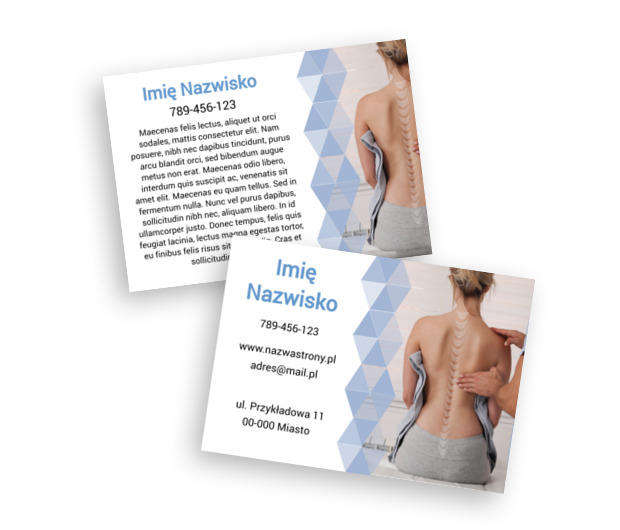 Terapia pleców w spokojnej oprawie, Medycyna, Rehabilitacja - Ulotki Netprint szablony online
