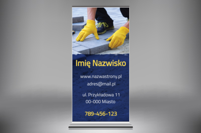 Brukarska precyzja od podłoża po wykończenie, Budownictwo, Usługi kamieniarskie - Roll-up Netprint