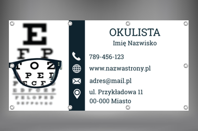 Tablica wzroku, której trudno nie zauważyć, Medycyna, Lekarz - Banery Netprint