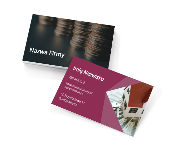 Finansowanie na drodze do własnego domu, Finanse i ubezpieczenia, Kredyty / Pożyczki - Wizytówki Netprint szablony online