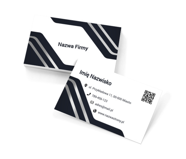 Nowoczesna geometria w biznesowym stylu, Motywy, Kod QR - Wizytówki Netprint szablony online