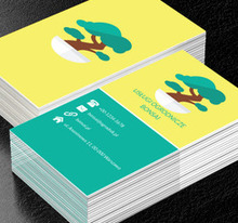 Zielone drzewko bonsai, Środowisko i Przyroda, Usługi ogrodnicze - Wizytówki Netprint