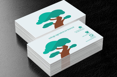 Duże drzewo na białym tle, Środowisko i Przyroda, Usługi ogrodnicze - Wizytówki Netprint