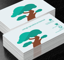 Duże drzewo na białym tle, Środowisko i Przyroda, Usługi ogrodnicze - Wizytówki Netprint