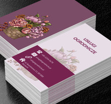 Kosz ciętych kwiatów, Środowisko i Przyroda, Usługi ogrodnicze - Wizytówki Netprint