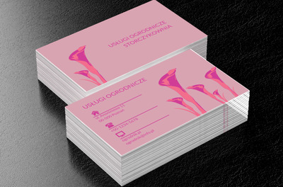 Cięte kolorowe kwiaty, Środowisko i Przyroda, Usługi ogrodnicze - Wizytówki Netprint