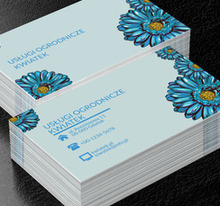 Piękne niebieskie kwiaty, Środowisko i Przyroda, Usługi ogrodnicze - Wizytówki Netprint