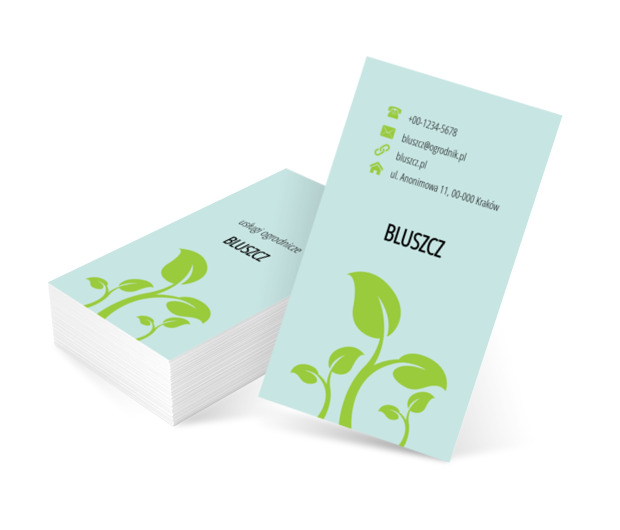 Pnący się bluszcz, Środowisko i Przyroda, Usługi ogrodnicze - Wizytówki Netprint szablony online