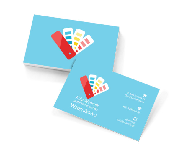 Wzornik kolorów, Telekomunikacja i Internet, Grafik komputerowy - Wizytówki Netprint szablony online