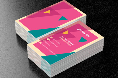 Kolorowe trójkąty, Telekomunikacja i Internet, Grafik komputerowy - Wizytówki Netprint