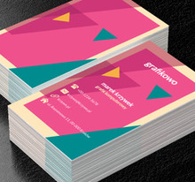Kolorowe trójkąty, Telekomunikacja i Internet, Grafik komputerowy - Wizytówki Netprint