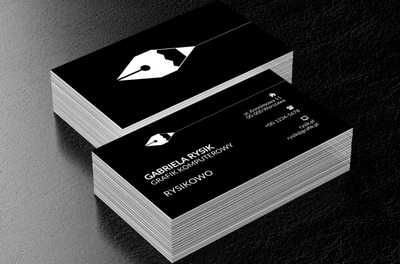 Białe pióro, Telekomunikacja i Internet, Grafik komputerowy - Wizytówki Netprint