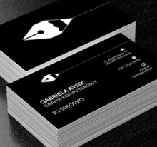 Białe pióro, Telekomunikacja i Internet, Grafik komputerowy - Wizytówki Netprint