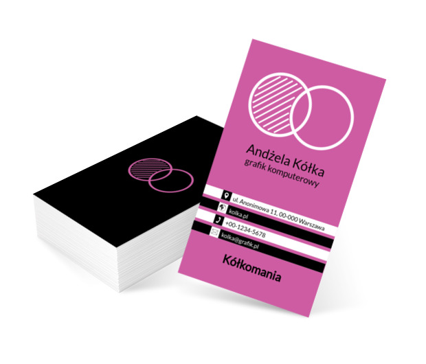 Pokrywające się koła, Telekomunikacja i Internet, Grafik komputerowy - Wizytówki Netprint szablony online