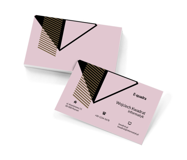 Figury geometryczne, Telekomunikacja i Internet, Informatyk - Wizytówki Netprint szablony online