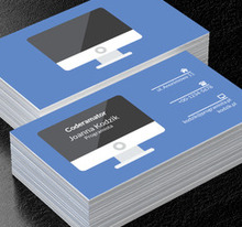 Duży monitor, Telekomunikacja i Internet, Programista - Wizytówki Netprint