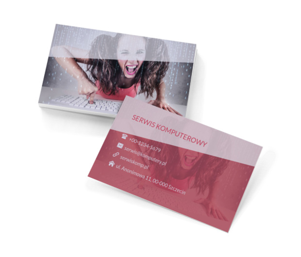 Maniak komputerowy, Telekomunikacja i Internet, Serwis komputerowy - Wizytówki Netprint szablony online
