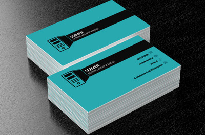 Czarny komputer stacjonarny, Telekomunikacja i Internet, Serwis komputerowy - Wizytówki Netprint