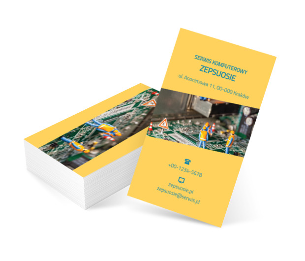 Oryginalne zdjęcie, Telekomunikacja i Internet, Serwis komputerowy - Wizytówki Netprint szablony online